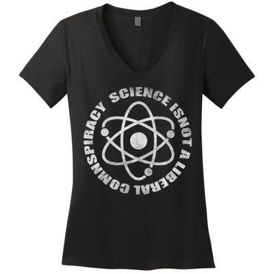 Funny Science Liberal Conspiracy Women's V-Neck T-Shirt