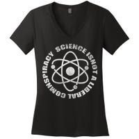 Funny Science Liberal Conspiracy Women's V-Neck T-Shirt