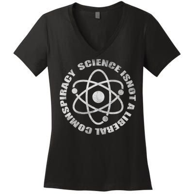 Funny Science Liberal Conspiracy Women's V-Neck T-Shirt