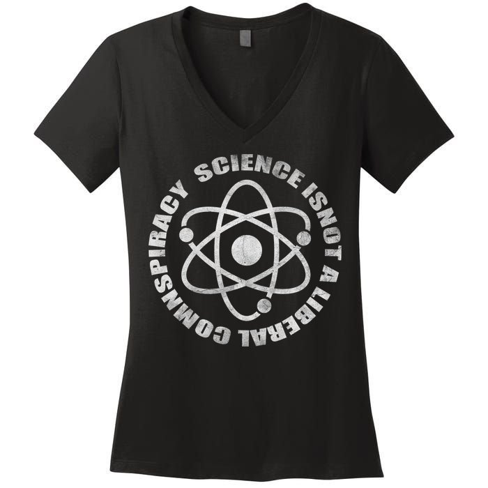 Funny Science Liberal Conspiracy Women's V-Neck T-Shirt