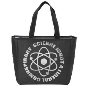 Funny Science Liberal Conspiracy Zip Tote Bag