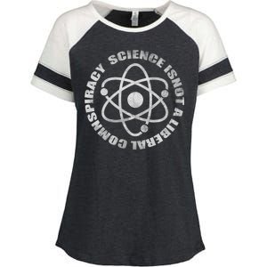 Funny Science Liberal Conspiracy Enza Ladies Jersey Colorblock Tee