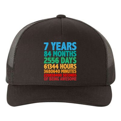 Funny Seven Years Old 7th Birthday Yupoong Adult 5-Panel Trucker Hat