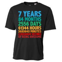 Funny Seven Years Old 7th Birthday Cooling Performance Crew T-Shirt