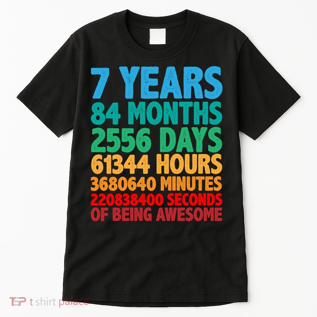 Funny Seven Years Old 7th Birthday Tall T-Shirt