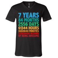 Funny Seven Years Old 7th Birthday V-Neck T-Shirt