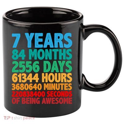 Funny Seven Years Old 7th Birthday 11oz C Handle Ceramic Mug