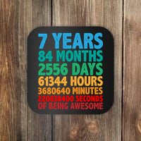 Funny Seven Years Old 7th Birthday Coaster