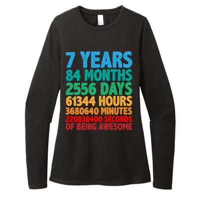 Funny Seven Years Old 7th Birthday Womens CVC Long Sleeve Shirt