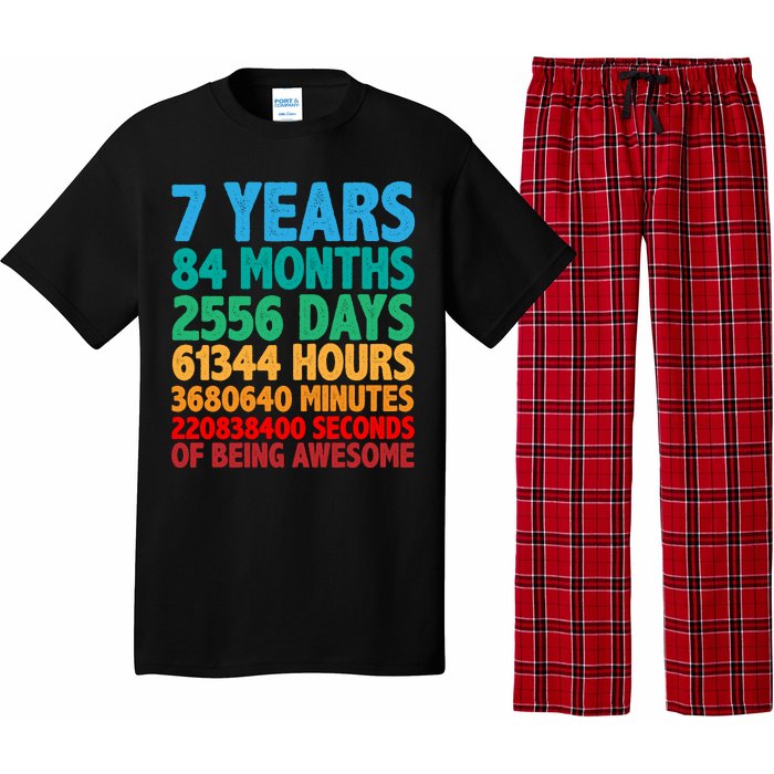 Funny Seven Years Old 7th Birthday Pajama Set