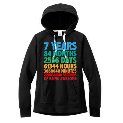 Funny Seven Years Old 7th Birthday Women's Fleece Hoodie