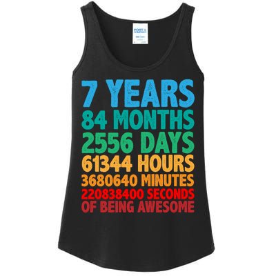 Funny Seven Years Old 7th Birthday Ladies Essential Tank