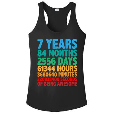 Funny Seven Years Old 7th Birthday Ladies PosiCharge Competitor Racerback Tank