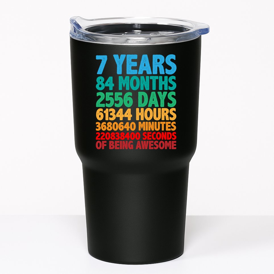 Funny Seven Years Old 7th Birthday Tumbler