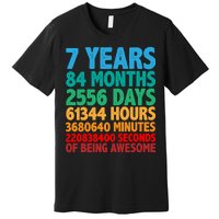 Funny Seven Years Old 7th Birthday Premium T-Shirt