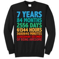 Funny Seven Years Old 7th Birthday Tall Sweatshirt