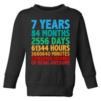 Funny Seven Years Old 7th Birthday Toddler Sweatshirt