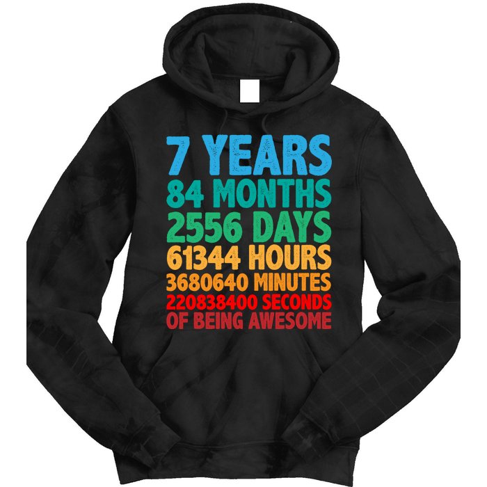 Funny Seven Years Old 7th Birthday Tie Dye Hoodie