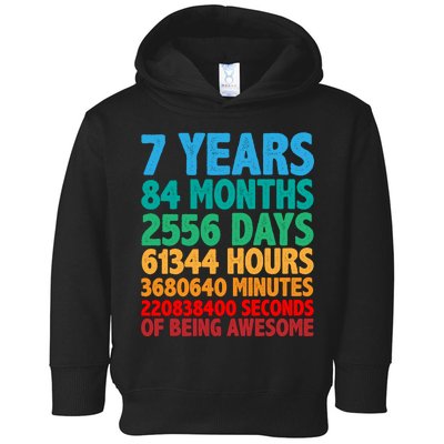 Funny Seven Years Old 7th Birthday Toddler Hoodie