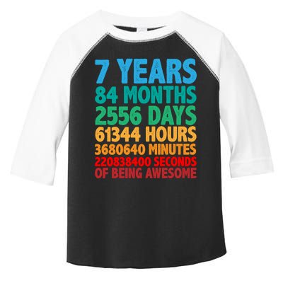 Funny Seven Years Old 7th Birthday Toddler Fine Jersey T-Shirt