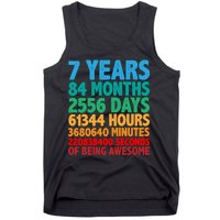 Funny Seven Years Old 7th Birthday Tank Top