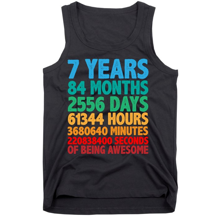 Funny Seven Years Old 7th Birthday Tank Top