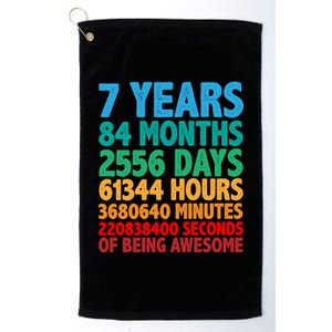 Funny Seven Years Old 7th Birthday Platinum Collection Golf Towel