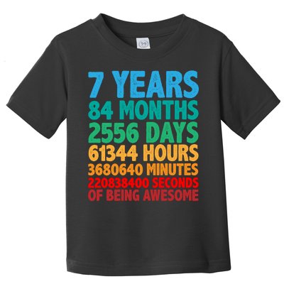 Funny Seven Years Old 7th Birthday Toddler T-Shirt