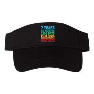 Funny Seven Years Old 7th Birthday Valucap Bio-Washed Visor