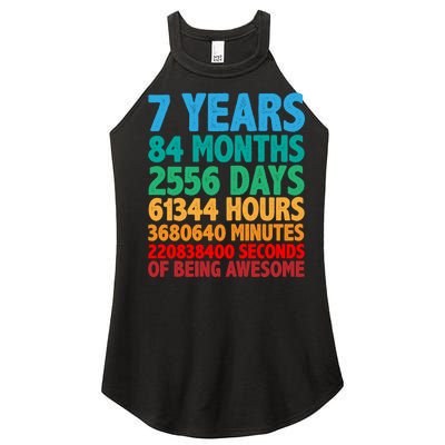 Funny Seven Years Old 7th Birthday Women's Perfect Tri Rocker Tank