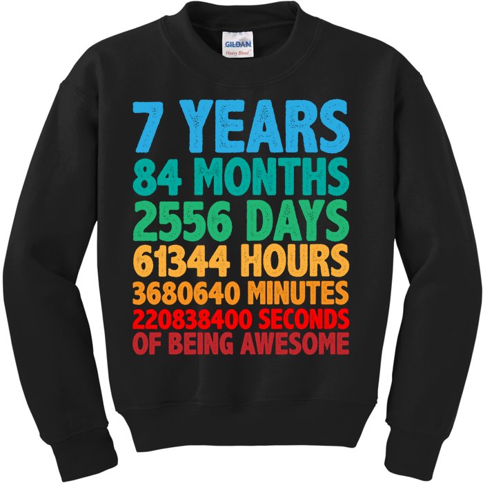 Funny Seven Years Old 7th Birthday Kids Sweatshirt