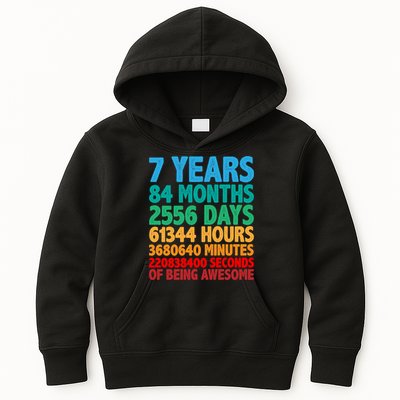 Funny Seven Years Old 7th Birthday Kids Hoodie