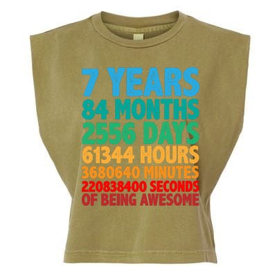 Funny Seven Years Old 7th Birthday Garment-Dyed Women's Muscle Tee