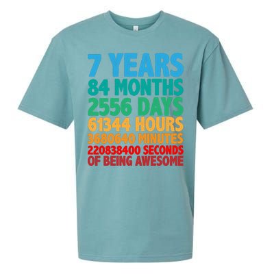 Funny Seven Years Old 7th Birthday Sueded Cloud Jersey T-Shirt