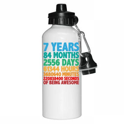 Funny Seven Years Old 7th Birthday Aluminum Water Bottle