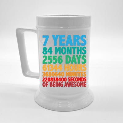 Funny Seven Years Old 7th Birthday Beer Stein