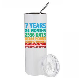 Funny Seven Years Old 7th Birthday Stainless Steel Tumbler