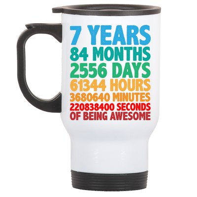 Funny Seven Years Old 7th Birthday Stainless Steel Travel Mug