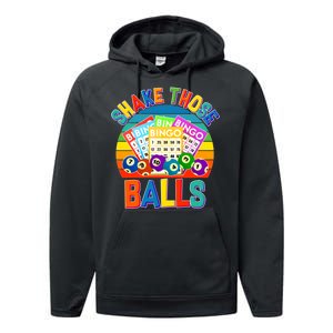 Funny Shake Those Balls Bingo Performance Fleece Hoodie