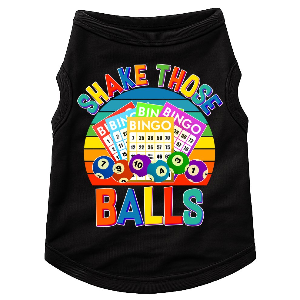 Funny Shake Those Balls Bingo Doggie Tank