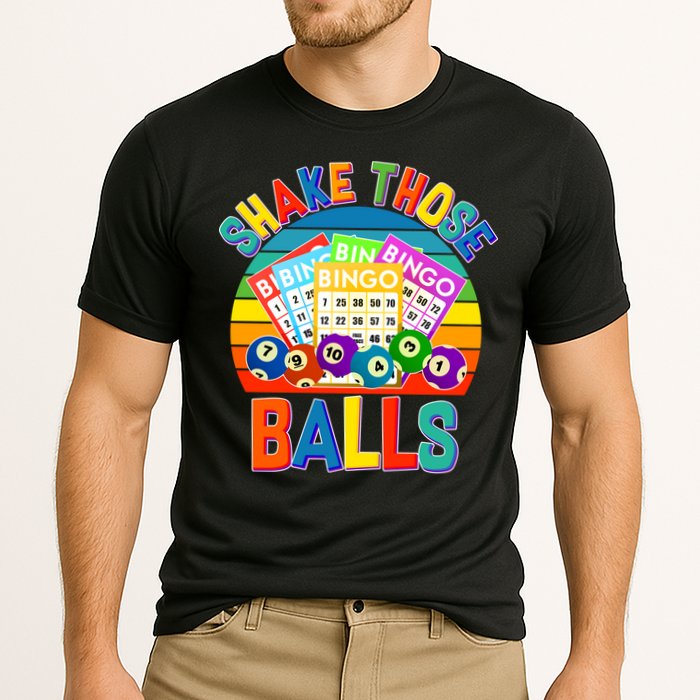 Funny Shake Those Balls Bingo Cooling Performance Crew T-Shirt