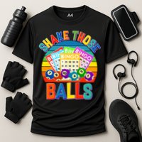 Funny Shake Those Balls Bingo Cooling Performance Crew T-Shirt