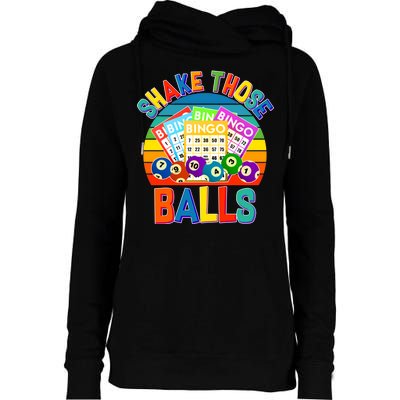 Funny Shake Those Balls Bingo Womens Funnel Neck Pullover Hood