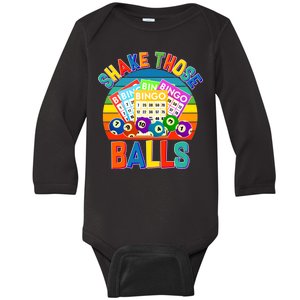 Funny Shake Those Balls Bingo Baby Long Sleeve Bodysuit