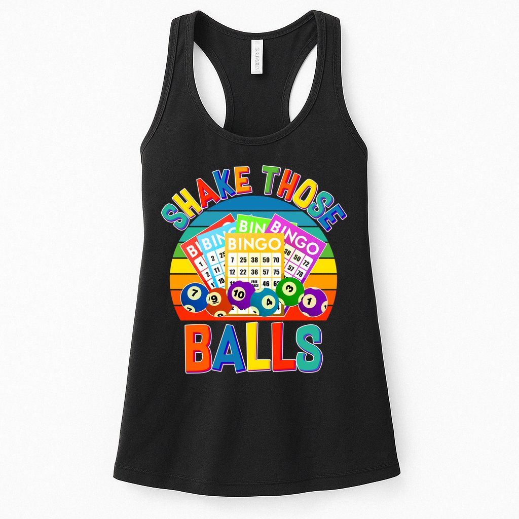 Funny Shake Those Balls Bingo Womens Tank Top