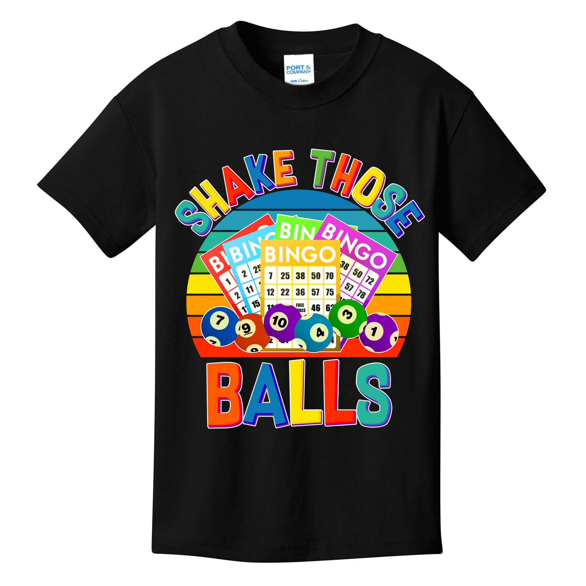 Funny Shake Those Balls Bingo Kids T-Shirt