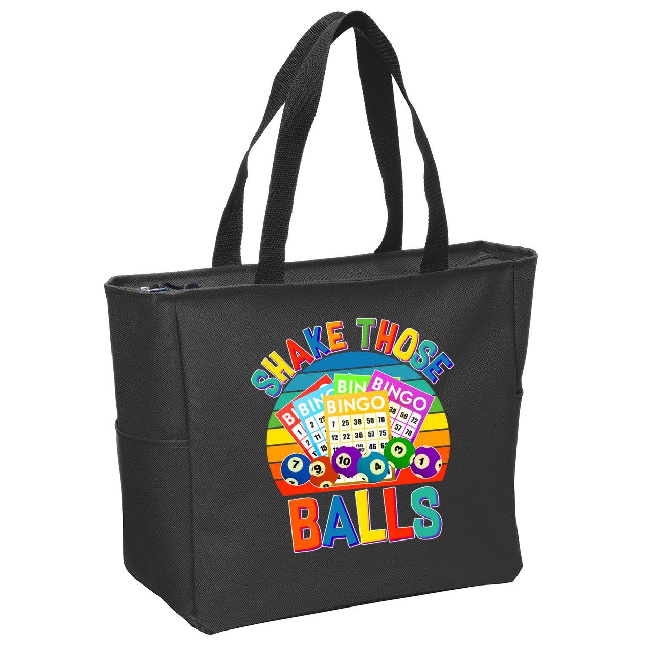 Funny Shake Those Balls Bingo Zip Tote Bag