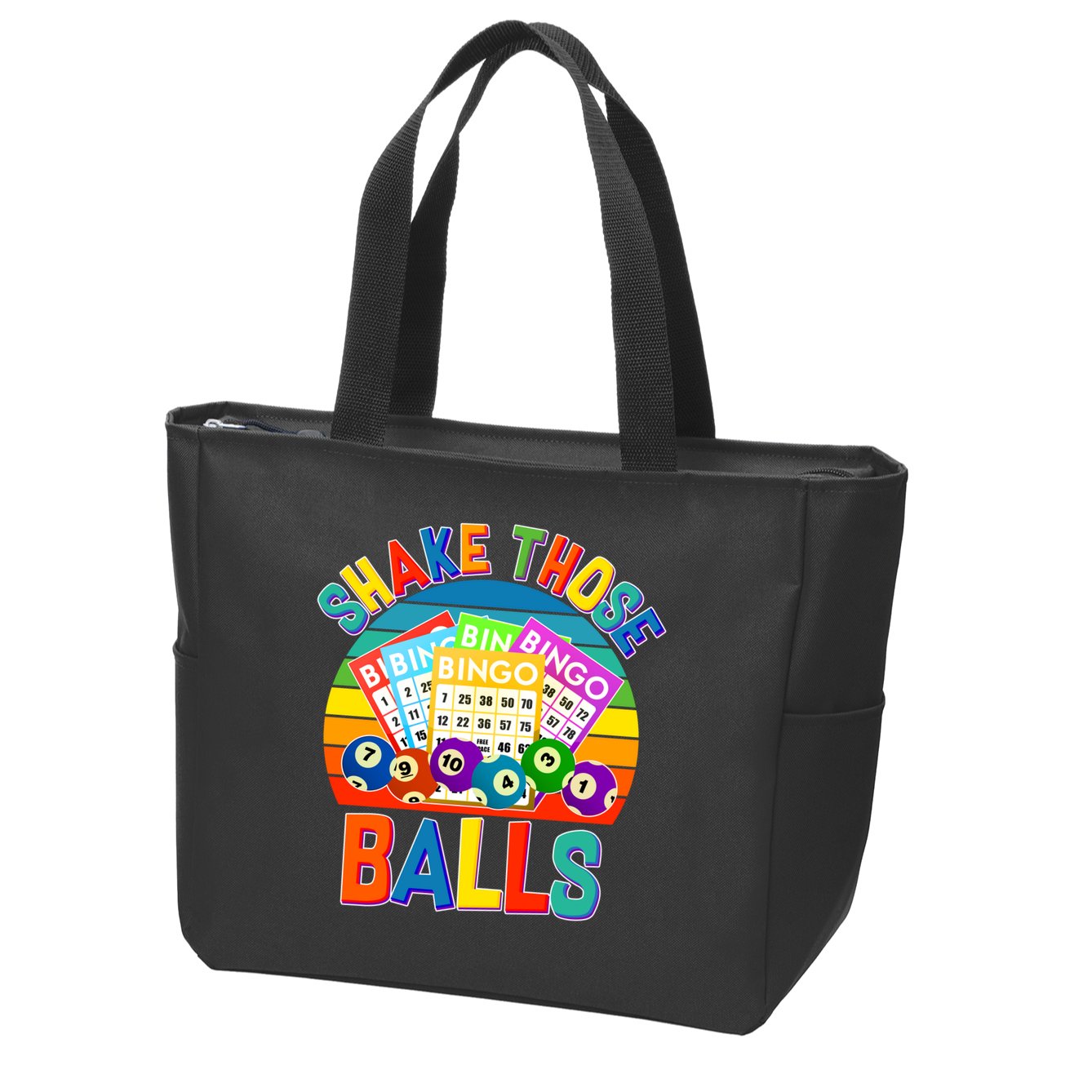 Funny Shake Those Balls Bingo Zip Tote Bag