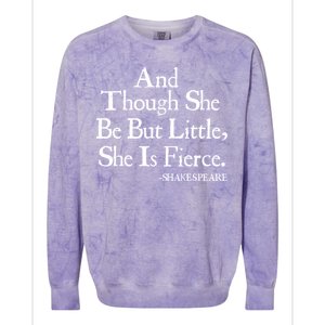 Funny Shakespeare Fierce Quote Colorblast Crewneck Sweatshirt