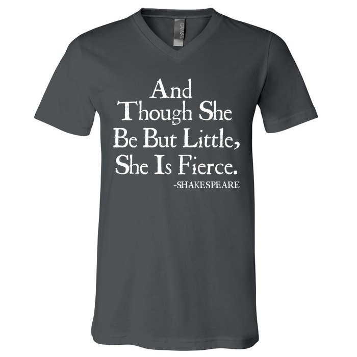 Funny Shakespeare Fierce Quote V-Neck T-Shirt